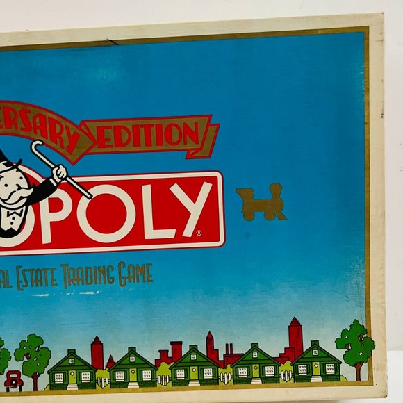 Vintage Monopoly Deluxe Anniversary Edition 1991 Board Game Hasbro New - Picture 7 of 9